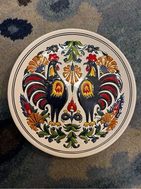 Manousakis-Keramik Plate, Handmade In Rhodes, Greece-D9.5”